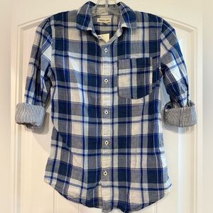 NWT Boys Plaid Button Up Shirt Tucker & Tate NEW NWT L 10/12